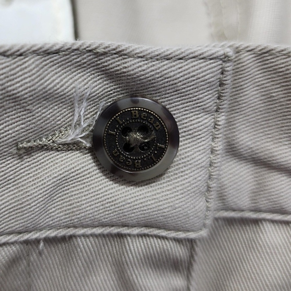 Vintage LL Bean Pants‎ Womens 16P PETITE Beige Pleated High Rise Tapered Chino - Picture 2 of 12
